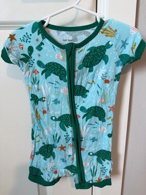 Two pairs Little Sleepies 6-12 month shorty zippies